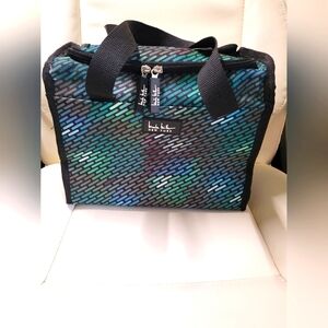 Nicole Miller Black and Green Insulated Lunch Bag